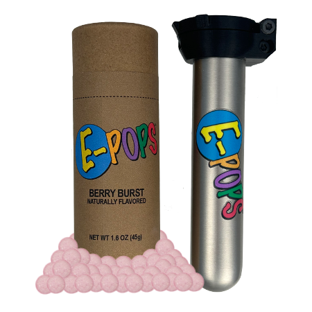 E-POPS Refillable Dispenser + E-POPS Berry Burst Refill (45g)